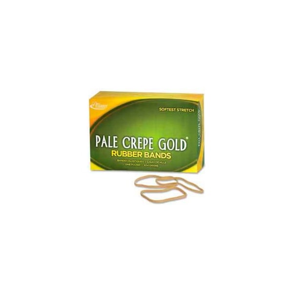 Alliance Rubber Alliance Pale Crepe Gold Rubber Bands, Size No 33, 3-1/2"x 1/8", Natural, 1 lb. Box 20335 - main